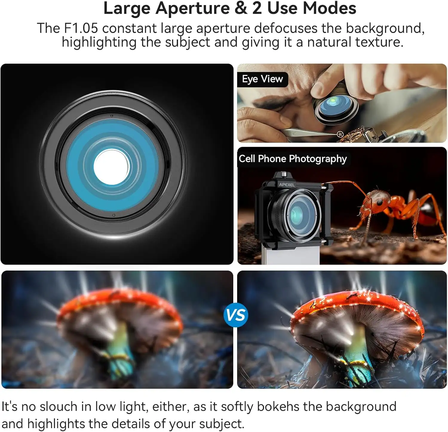 Evil eye Zoom Macro Lens Kit for Smartphone, 10-20X Macro Phone Lens with Universal Lens Clip - 71CKnW17tL._AC_SL1500_